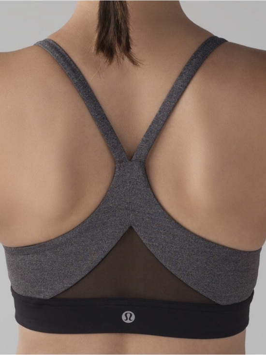 lululemon athletica Other - Lululemon Train Times Gray & Black Sports Bra Size 6